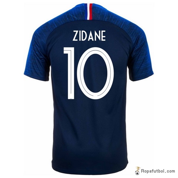 Camiseta Francia Replica Primera Ropa Zidane 2018 Azul